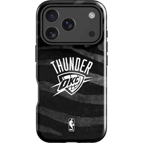 NBA Oklahoma City Thunder Black Animal Print iPhone 18 Pro Max Impact Case