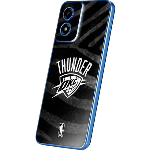NBA Oklahoma City Thunder Black Animal Print Moto G Play 4G (2024) Skin