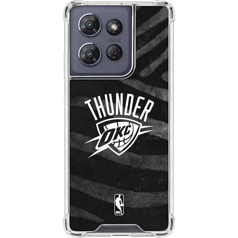 NBA Oklahoma City Thunder Black Animal Print Moto G Play 5G (2025) Clear Case