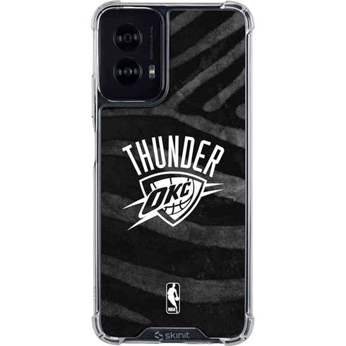 NBA Oklahoma City Thunder Black Animal Print Moto G Power 5G (2024) Clear Case