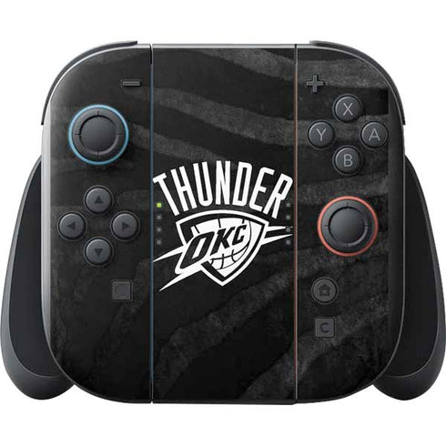 NBA Oklahoma City Thunder Black Animal Print Nintendo Switch 2 (2025) with Joy-Con Skin