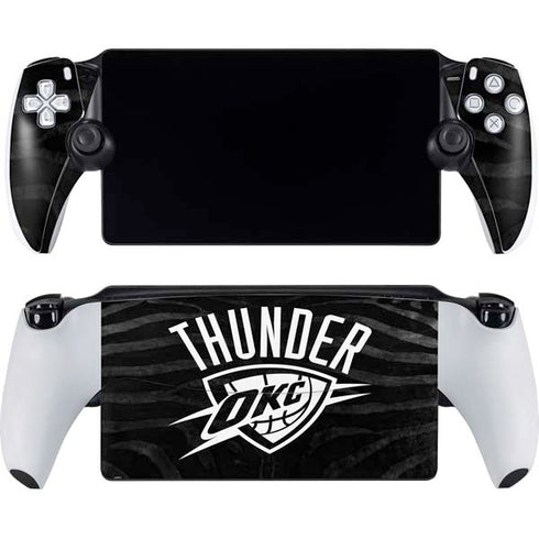 NBA Oklahoma City Thunder Black Animal Print PlayStation Portal Remote Player Skin