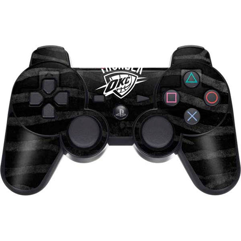 NBA Oklahoma City Thunder Black Animal Print PS3 Dual Shock wireless controller Skin