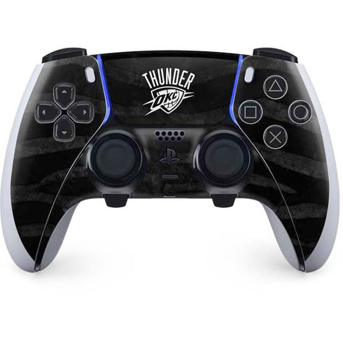 NBA Oklahoma City Thunder Black Animal Print PS5 DualSense Edge Pro Controller Skin