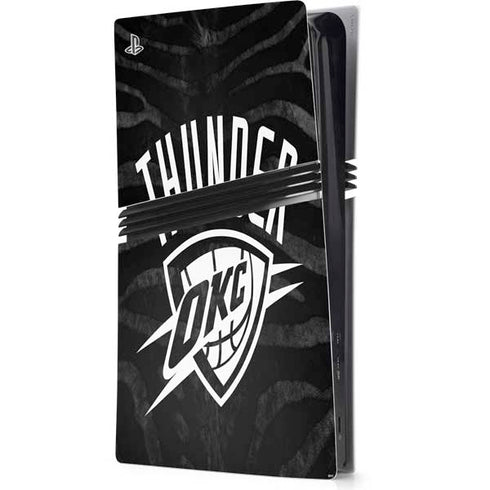 NBA Oklahoma City Thunder Black Animal Print PS5 Pro Console Skin
