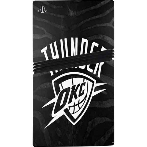 NBA Oklahoma City Thunder Black Animal Print PS5 Pro Console Skin