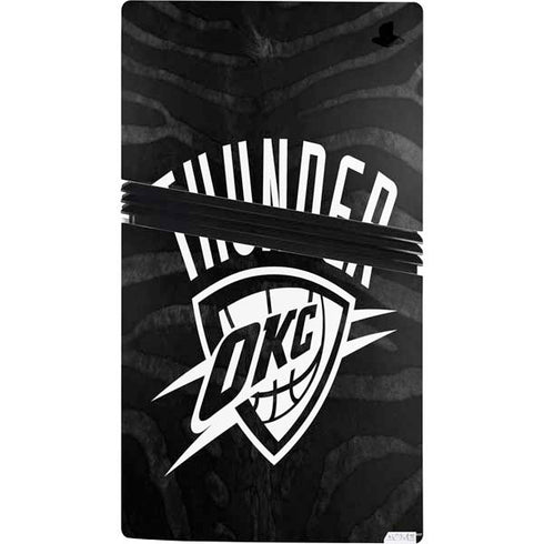 NBA Oklahoma City Thunder Black Animal Print PS5 Pro Console Skin