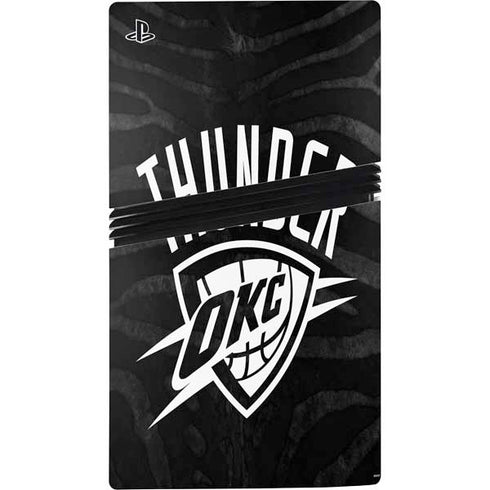 NBA Oklahoma City Thunder Black Animal Print PS5 Pro Disk Bundle Skin