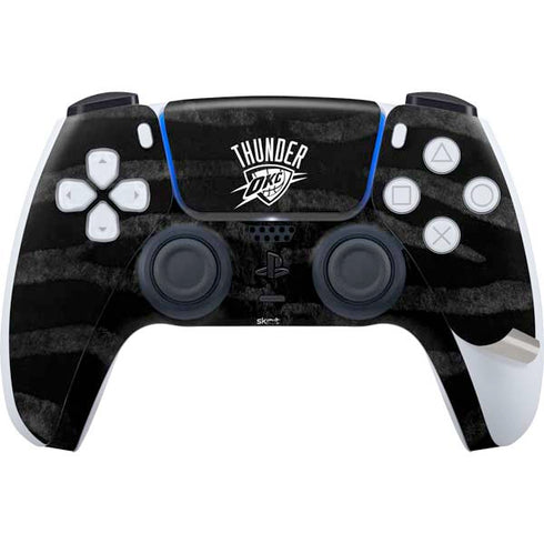 NBA Oklahoma City Thunder Black Animal Print PS5 Pro Disk Bundle Skin