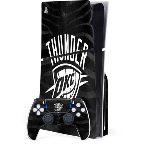 NBA Oklahoma City Thunder Black Animal Print PlayStation PS5 Skins