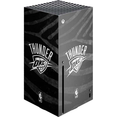 NBA Oklahoma City Thunder Black Animal Print Xbox Series X Skins