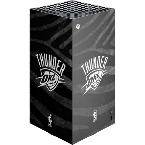 NBA Oklahoma City Thunder Black Animal Print XBox Series X Digital Edition Console Skin