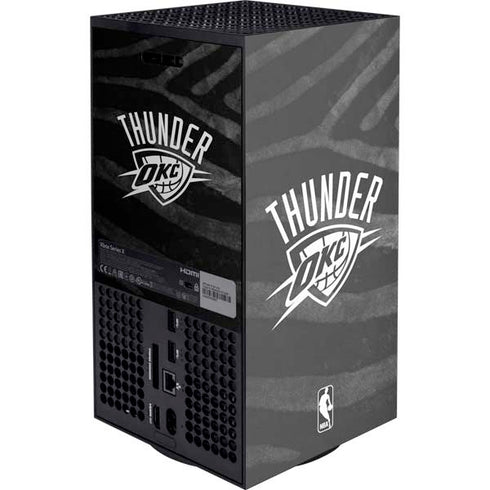 NBA Oklahoma City Thunder Black Animal Print XBox Series X Digital Edition Console Skin