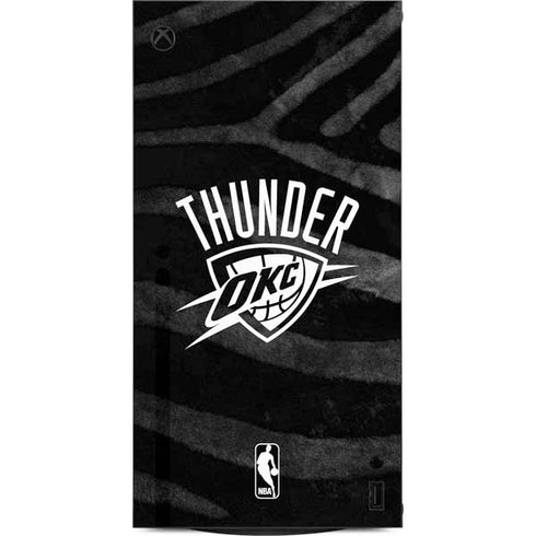 NBA Oklahoma City Thunder Black Animal Print XBox Series X Digital Edition Console Skin