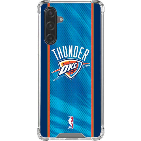 NBA Oklahoma City Thunder Blue Jersey Galaxy A17 Clear Case