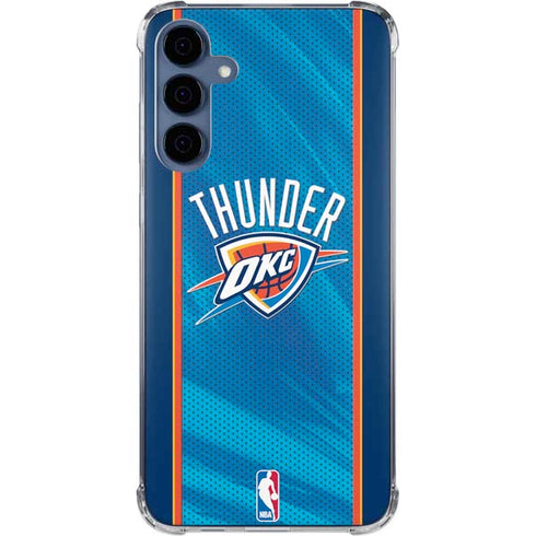 NBA Oklahoma City Thunder Blue Jersey Galaxy A35 5G Clear Case