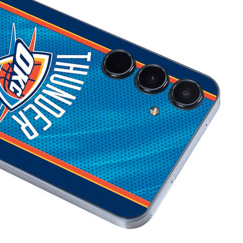 NBA Oklahoma City Thunder Blue Jersey Galaxy A35 5G Skin