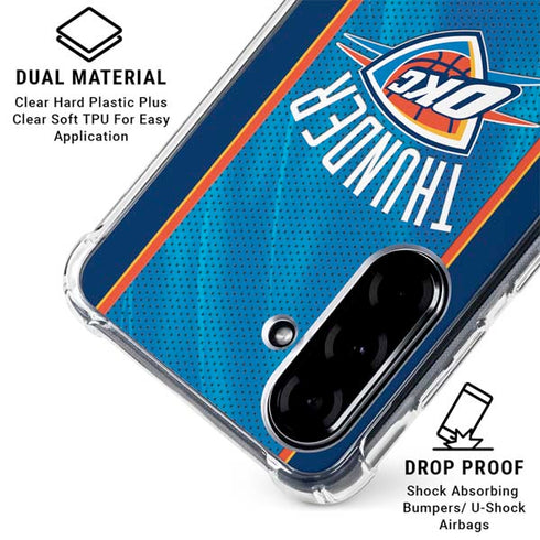 NBA Oklahoma City Thunder Blue Jersey Galaxy A36 5G Clear Case