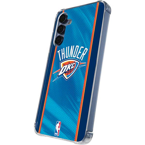 NBA Oklahoma City Thunder Blue Jersey Galaxy A55 5G Clear Case