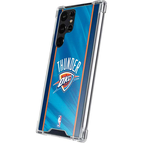 NBA Oklahoma City Thunder Blue Jersey Galaxy S23 Ultra Clear Case