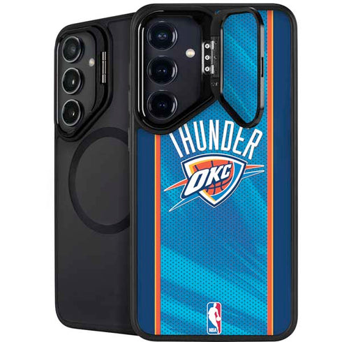 NBA Oklahoma City Thunder Blue Jersey Galaxy S25 Kickstand Case