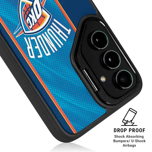 NBA Oklahoma City Thunder Blue Jersey Galaxy S25 Kickstand Case