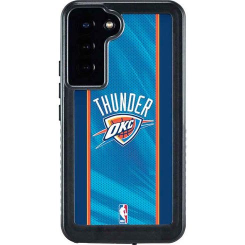 NBA Oklahoma City Thunder Blue Jersey Galaxy S24 Plus Waterproof Case