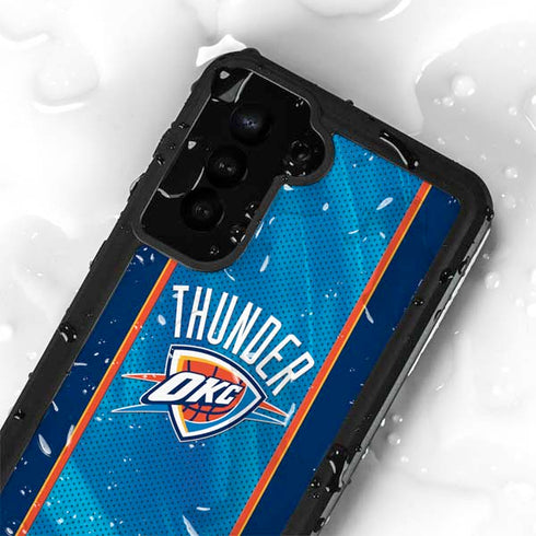 NBA Oklahoma City Thunder Blue Jersey Galaxy S24 Plus Waterproof Case