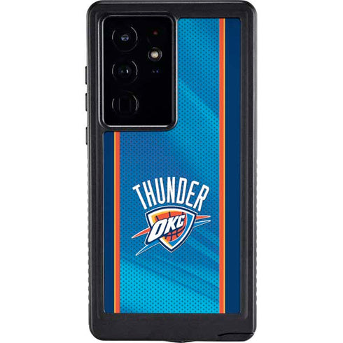 NBA Oklahoma City Thunder Blue Jersey Galaxy S24 Ultra Waterproof Case