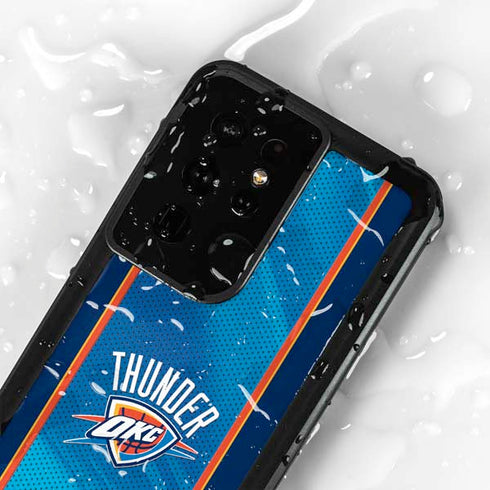 NBA Oklahoma City Thunder Blue Jersey Galaxy S24 Ultra Waterproof Case