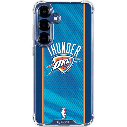 NBA Oklahoma City Thunder Blue Jersey Galaxy S25 Clear Case