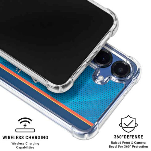 NBA Oklahoma City Thunder Blue Jersey Galaxy S25 Clear Case