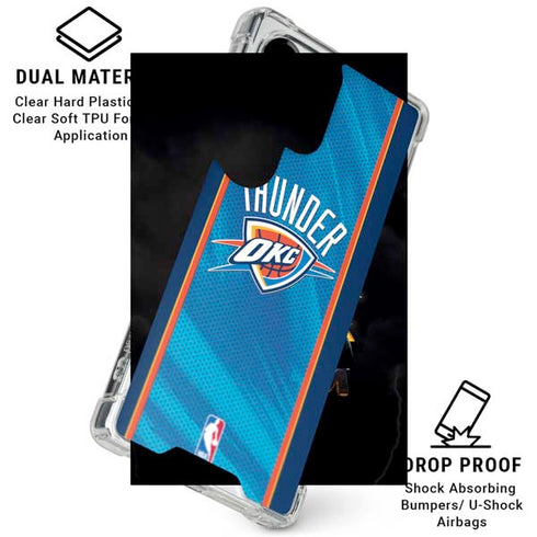 NBA Oklahoma City Thunder Blue Jersey Galaxy S25 Ultra Clear Case