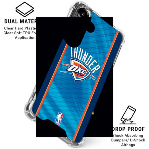 NBA Oklahoma City Thunder Blue Jersey Galaxy S26 Clear Case