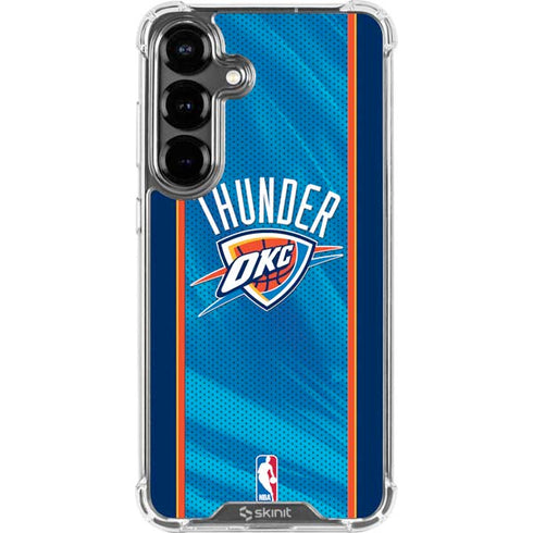 NBA Oklahoma City Thunder Blue Jersey Galaxy S26 Plus Clear Case