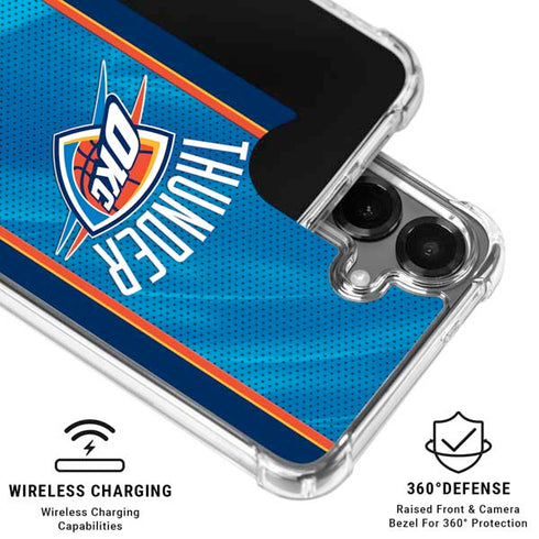 NBA Oklahoma City Thunder Blue Jersey Galaxy S26 Plus Clear Case