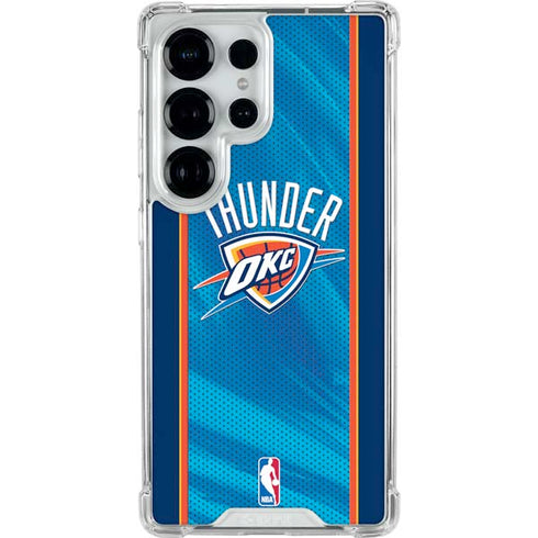 NBA Oklahoma City Thunder Blue Jersey Galaxy S26 Ultra Clear Case