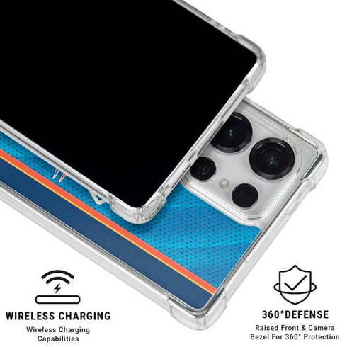NBA Oklahoma City Thunder Blue Jersey Galaxy S26 Ultra Clear Case