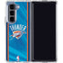 NBA Oklahoma City Thunder Blue Jersey Galaxy Z Fold5 5G Clear Case