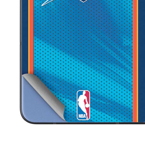 NBA Oklahoma City Thunder Blue Jersey Galaxy Z Fold5 5G Skin