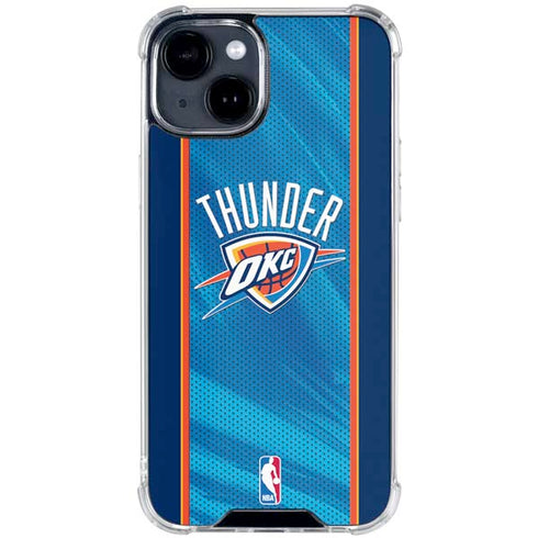 NBA Oklahoma City Thunder Blue Jersey iPhone 15 Clear Case