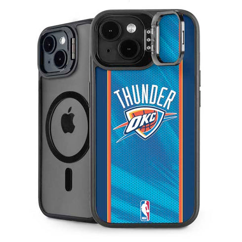 NBA Oklahoma City Thunder Blue Jersey iPhone 15 Plus Kickstand Case