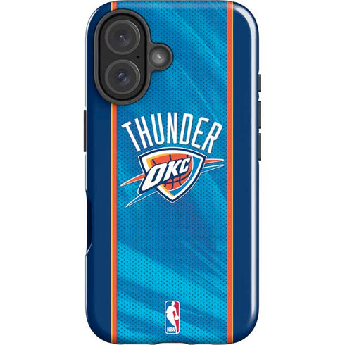 NBA Oklahoma City Thunder Blue Jersey iPhone 16 Plus Impact Case