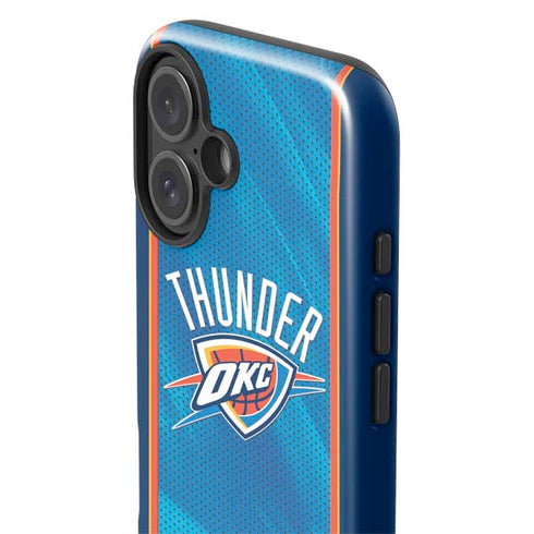 NBA Oklahoma City Thunder Blue Jersey iPhone 16 Plus Impact Case