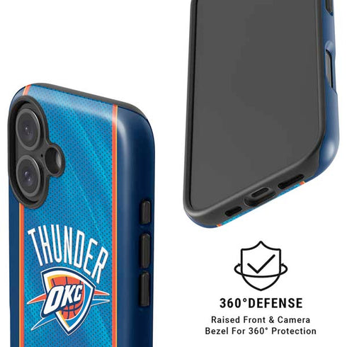 NBA Oklahoma City Thunder Blue Jersey iPhone 16 Plus Magsafe Impact Case