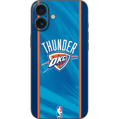 NBA Oklahoma City Thunder Blue Jersey iPhone 16 Plus Skin
