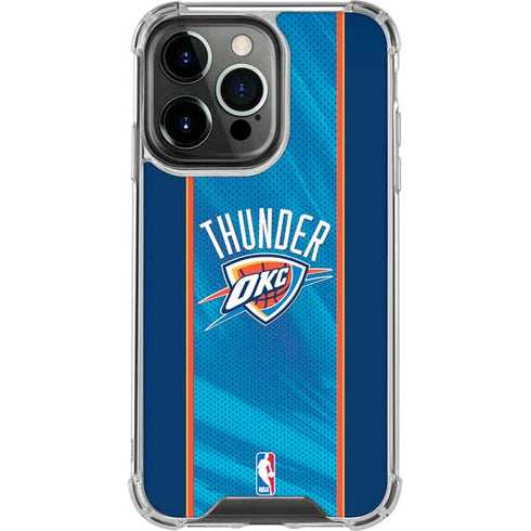 NBA Oklahoma City Thunder Blue Jersey iPhone 16 Pro Clear Case
