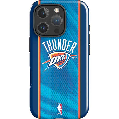 NBA Oklahoma City Thunder Blue Jersey iPhone 16 Pro Impact Case