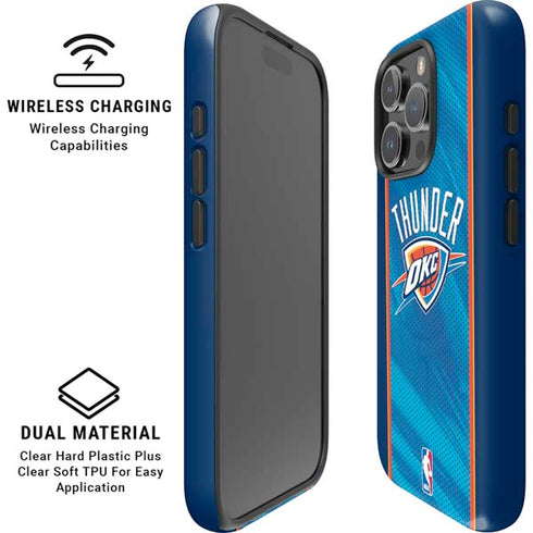 NBA Oklahoma City Thunder Blue Jersey iPhone 16 Pro Max Magsafe Impact Case