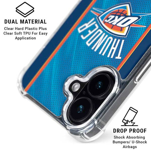 NBA Oklahoma City Thunder Blue Jersey iPhone 17 Clear Case